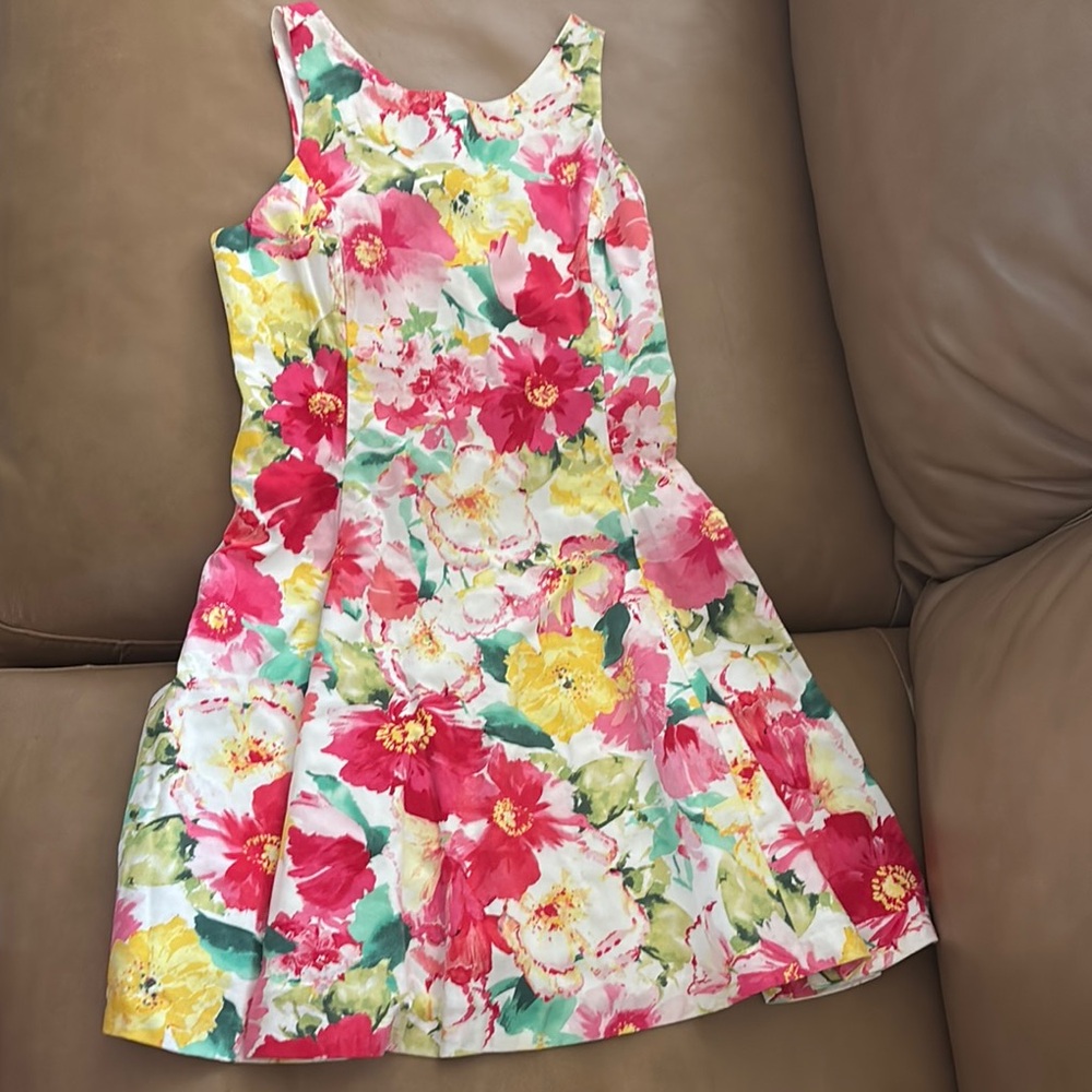 Polo by Ralph Lauren Kids Floral Dress - Pink, Yellow, Green
